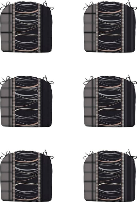 Madison - Zitkussen - Universeel - 6st - 46x48cm - Lines Grey - Grijs