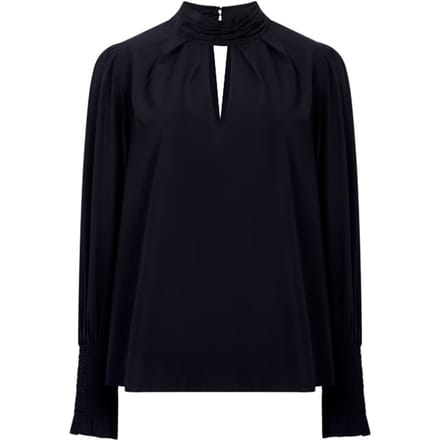 French Connection Crepe Light Keyhole Ls Black Taglia: 6 | Magliette intime Outlet | Donna | Nero