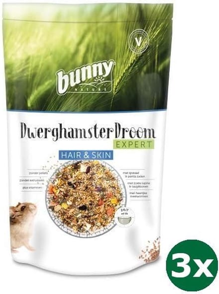 3x500 gr Bunny nature dwerghamsterdroom expert hair & skin