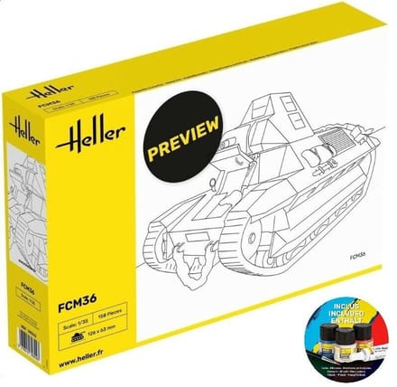 Heller Modelbouwpakket Militaire voertuigen - 35322 FCM36 Tank - Starter Kit Plastic - 1:35 - Modelbouw
