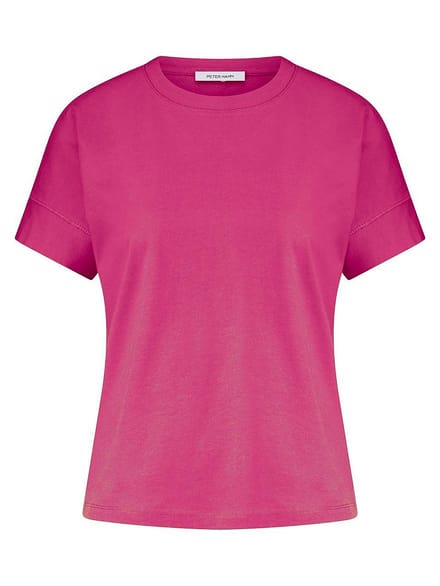 Shirt ronde hals Van Peter Hahn pink