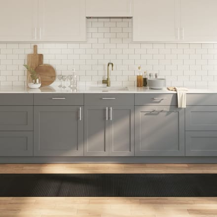 vidaXL - Vloerkleed - rechthoekig - 60x400 - cm - bamboe - zwart