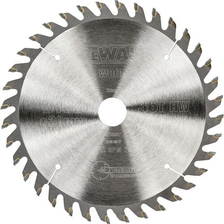 DEWALT DT4057-QZ DT4057-QZ Cirkelzaagblad 160 x 20 x 1.8 mm Aantal tanden: 36 1 stuk(s)