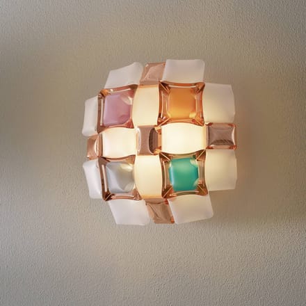 Slamp Mida wandlamp, 32x32 cm bont/wit