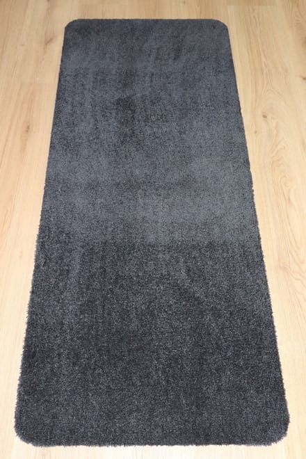 PRIMA - Soft - Badmat - Wastafelmat - loper - zwart - antraciet - 60x150cm - antislip