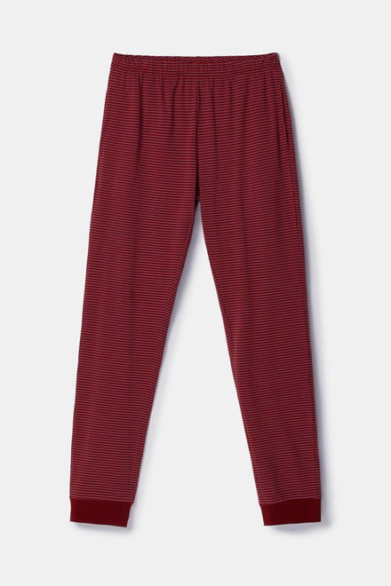 Woody pyjama heren-QTR/495- donkerrood - maat XL