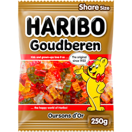 Snoep Haribo Goudbeertjes zak 250gr