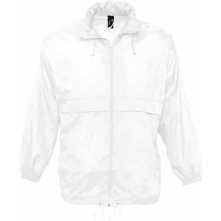 SOLS Unisex Surf Windbreaker Lichtgewicht Jasje (Wit)