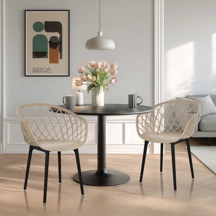 Bezoekersstoel / kuipstoel BEGIO kunststof beige hjh OFFICE