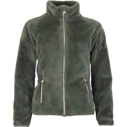 Vrouwen fleece jas met nep bont Peak Mountain Arendel