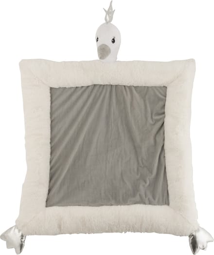 J-Line speelmat Zwaan - polyester - wit/grijs/zilver