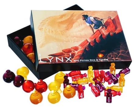 15 DND Genezing Potion Tokens en D4 Dobbelstenen Set
