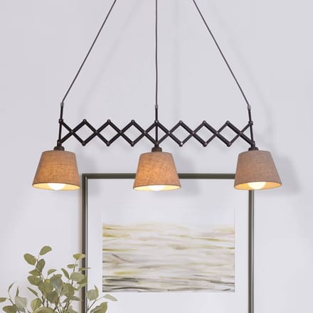 Hanglamp verstelbaar "Adrienne" uitrekbaar tot 100 cm Metaal 3 lampen
