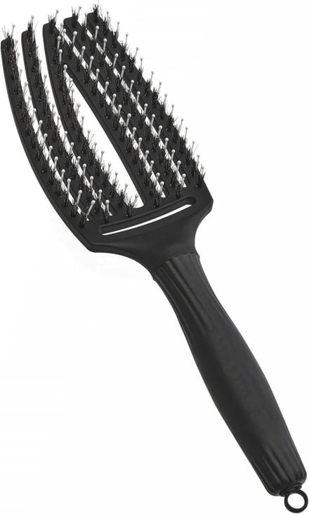 Famanu - Fingerbrush borstel, everzwijn & nylon haren, medium, zwart