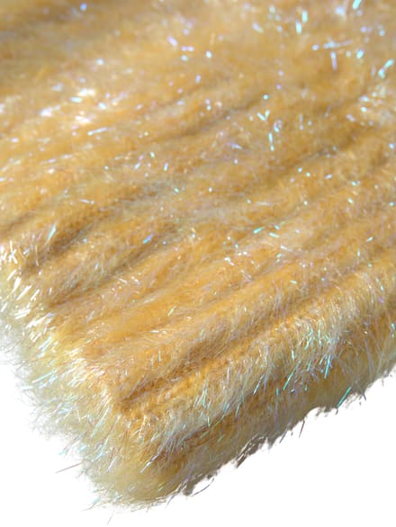 Geel Polyester Mohairvezel Nekwrap Sjaal