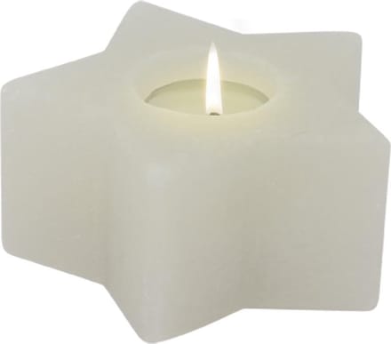 Himalaya Salt Dreams - Waxinelichthouder van zoutsteen - Ster - Wit