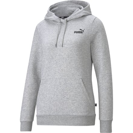 PUMA ESS Small Logo Hoodie FL Dames Trui - Lichtgrijs - Maat S