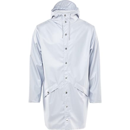 Rains - Maat XS/S Long Jacket Unisex - Metallic Ice Grey