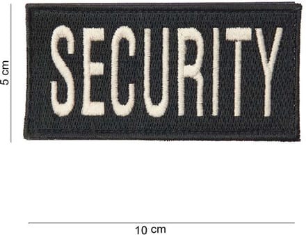 Embleem stof security (dik) met klittenband #2022 Zwart