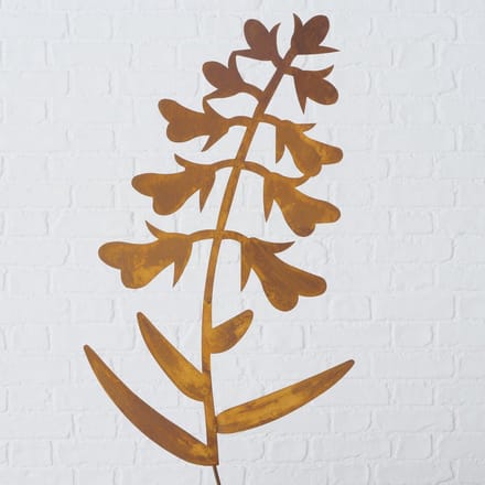 Tuinbeeld - Gazonsteker Tuinsteker Bloem veldsalie tuindecoratie Ecoroest - metaal H84 cm