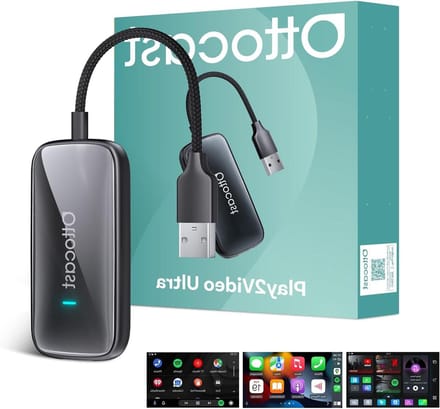 AI Box Adapter - Auto Multimedia - Draadloze Connectiviteit - Upgrade Jouw Rit - 3.9x1.5x7.9cm - Zwart