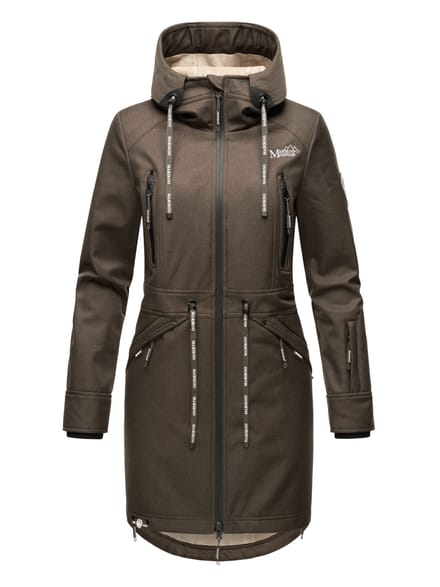 Marikoo dames softshelljas – Racquellee met capuchon & fleecevoering