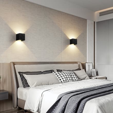 Oplaadbare Wandlamp met Sensor – Matzwart – Dimbaar Warm Licht – USB-C – Draadloos – PIR Bewegingssensor