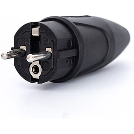 Stekker 16A Rubber Solid IP44 Zwart - PWS16R [2 stuks]