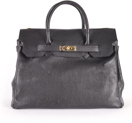 Giuliano lederen handtas Alberta - Dames - Made in Italy - Zwart