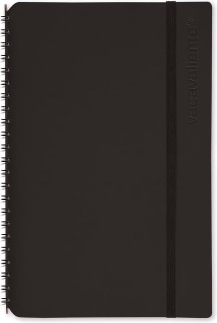 Vacavaliente - Notitieboek A5 - Gerecycled Leer - Zwart
