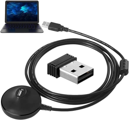 ANT+ Dongle Set - ANT+ Ontvanger USB - Fietsdata Overzetten - Met Verlengsnoer - 2 Meter - Zwart