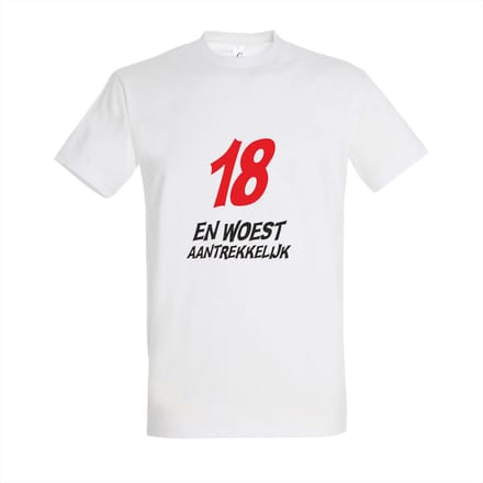 T-shirt 18 en woest aantrekkelijk | L | Wit