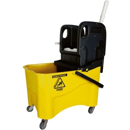 Mopwagen Kim Plus 30 liter geel