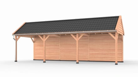 Douglas overkapping zadeldak, 900 x 300, met achterwand, Westwood Ruiter Plus