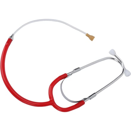 Luister Stethoscoop Volume Geluidsdetectie Binauraal Metalen oortelefoons Stethoscoop Lichtgewicht rood