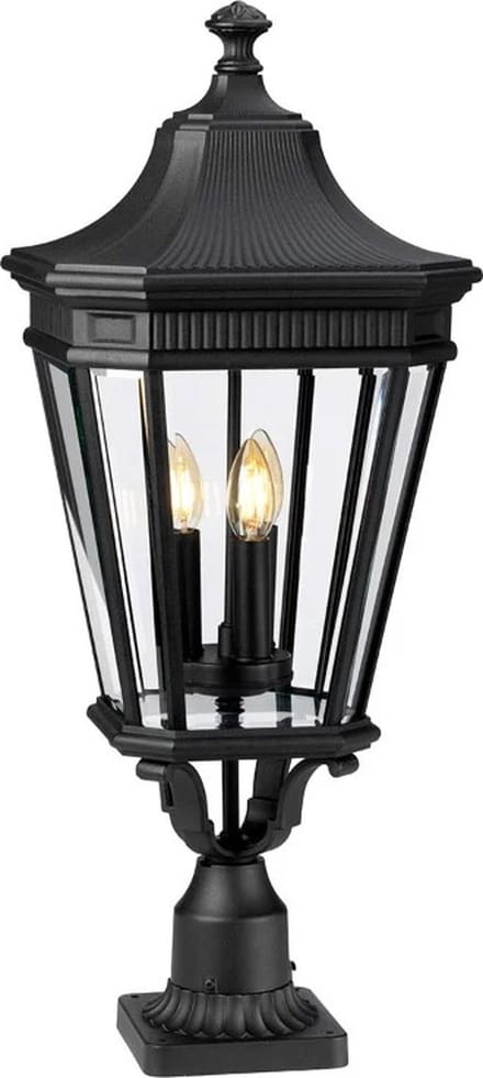 Feiss Mini LED Tuin Pilaar Cotswold Lane | 3X E14 Max 60W | IP44 (Outdoor) | Black