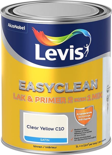 Levis - Easyclean Lak & Primer 2-In-1 Mix - Clear Yellow C10 - Mengverf - 1 L