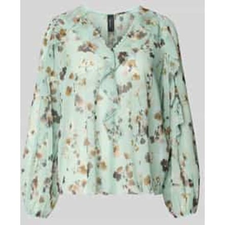 Blouse in all-over look met volants