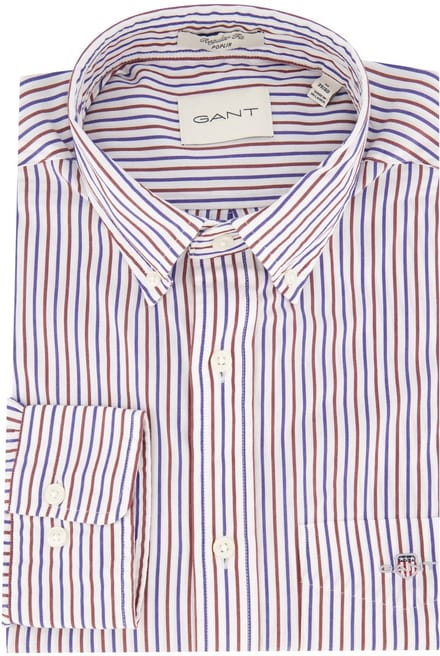 Gant casual overhemd regular fit rood katoen