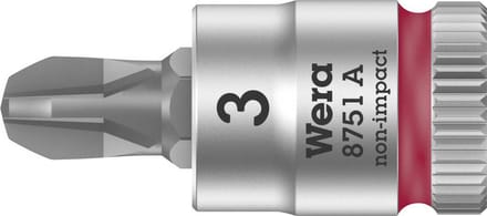 Wera 8751 A 05003352001 Kruiskop Phillips Dopsleutel-bitinzet PH 3 1/4 (6.3 mm)