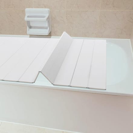 Badkuip Afdekking - Badplank Douche - Ontspannen in Bad - Opvouwbaar PVC Ontwerp - 170 x 75 cm - Wit