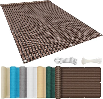 Balkon Privacy Scherm Bruin 90x1000cm - UV-bestendige Inkijkbescherming