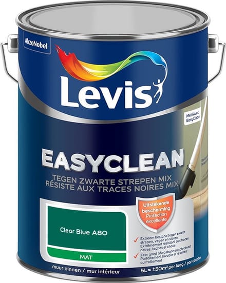 Levis - Easyclean Tegen Zwarte Strepen Mix - Clear Blue A80 - Mengverf - 5 L