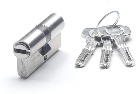 Veiligheidscilinder - Sluitcilinder - Deur Beveiligen - Anti-bumping technologie - 30 x 30 mm - Vernikkeld