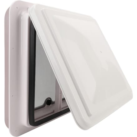 Aérateur de toit de camping-car 13,39x13,39in Blanc Couvercle d'aération de plafond de camping-car avec moustiquaire et tige de support pour gray