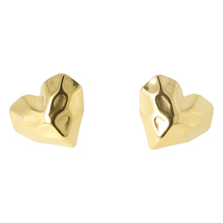 Lajetti - Hartjes Studs Goudkleurige Dames Oorbellen - Stainless Steel Gold Plated