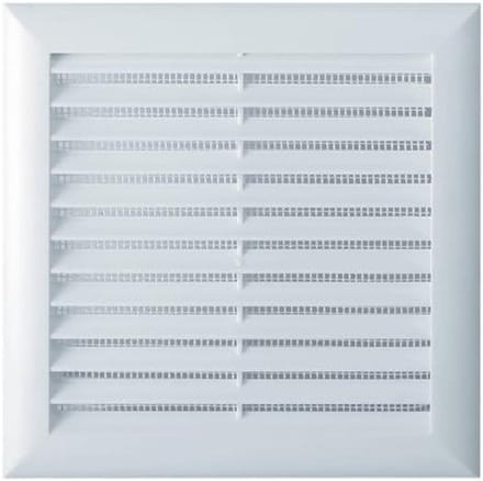 Ventilatierooster Recht 200x200 mm met Insectengaas en Montagegreep