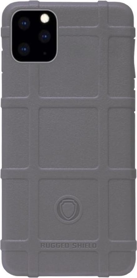 RUGGED SHIELD Rubber Bumper Case Hoesje Geschikt voor iPhone 11 Pro - Grijs