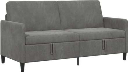 vidaXL - Sofa - met - Opbergruimte - Donkergrijs - 172 - x - 78 - x - 87 - cm - Polyester
