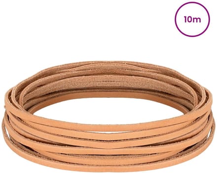 vidaXL - Leren - riem - 1 - Lichtbruin - 1000 - x - 0,3 - cm - Leer